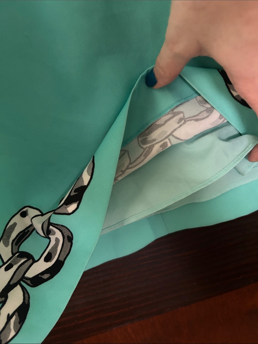 Moschino Cheap and Chic Aqua Print Dress - Picture 4 of 6